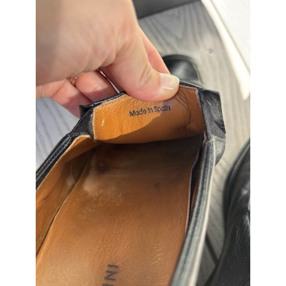 Magnanni Dominguez Black Leather Slip-On Loafers Men's Size 8.5 D Spain 12655 - Picture 9 of 12